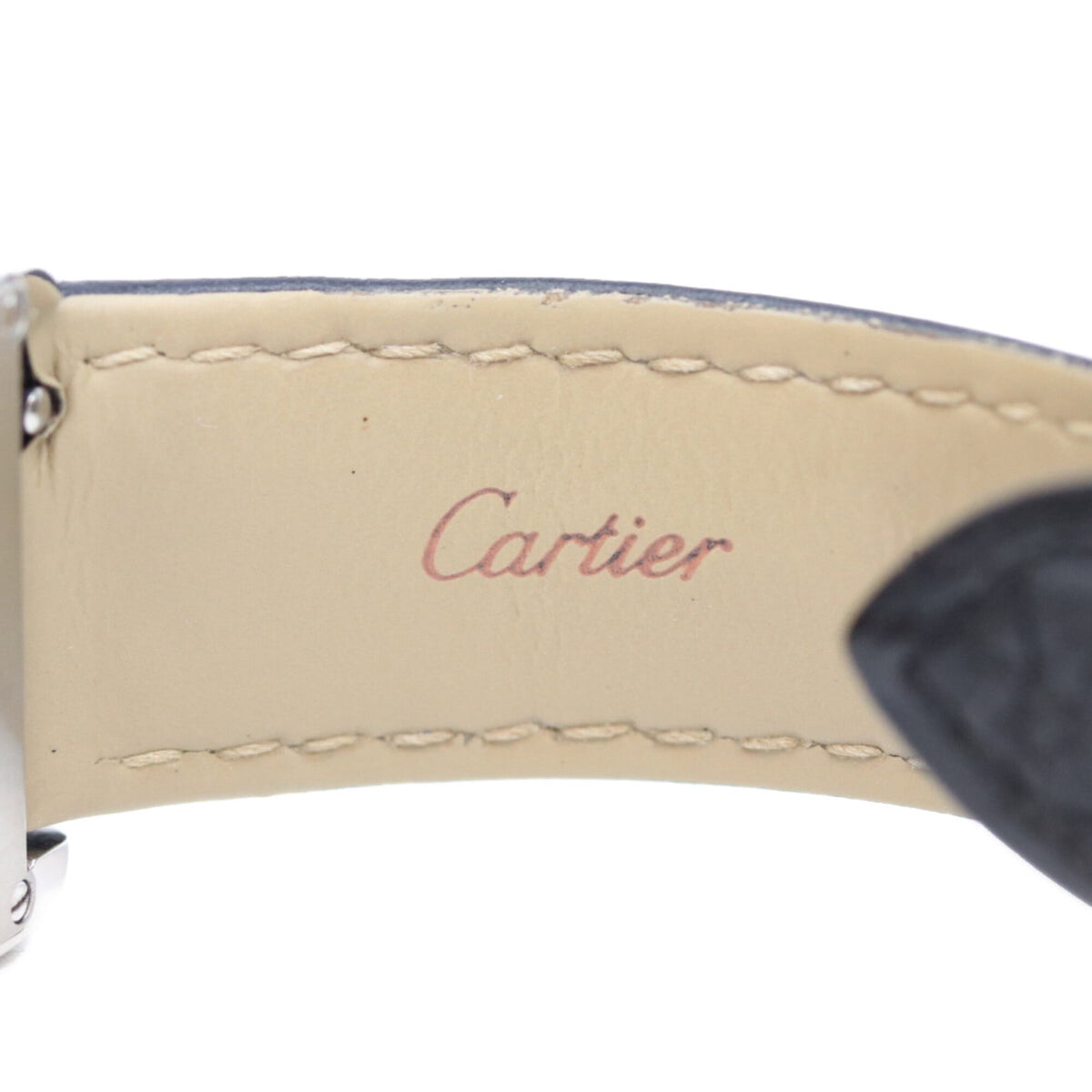 Pre-Owned Cartier WSTA0030 Tank Solo SM Quartz Watch with Silver Dial - Men's