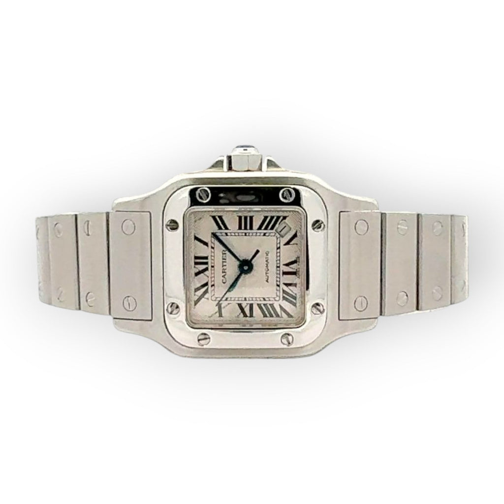 Pre-Owned Cartier Santos Galbée 2423 Women’s Stainless Steel White Dial 24mm Quartz Watch –