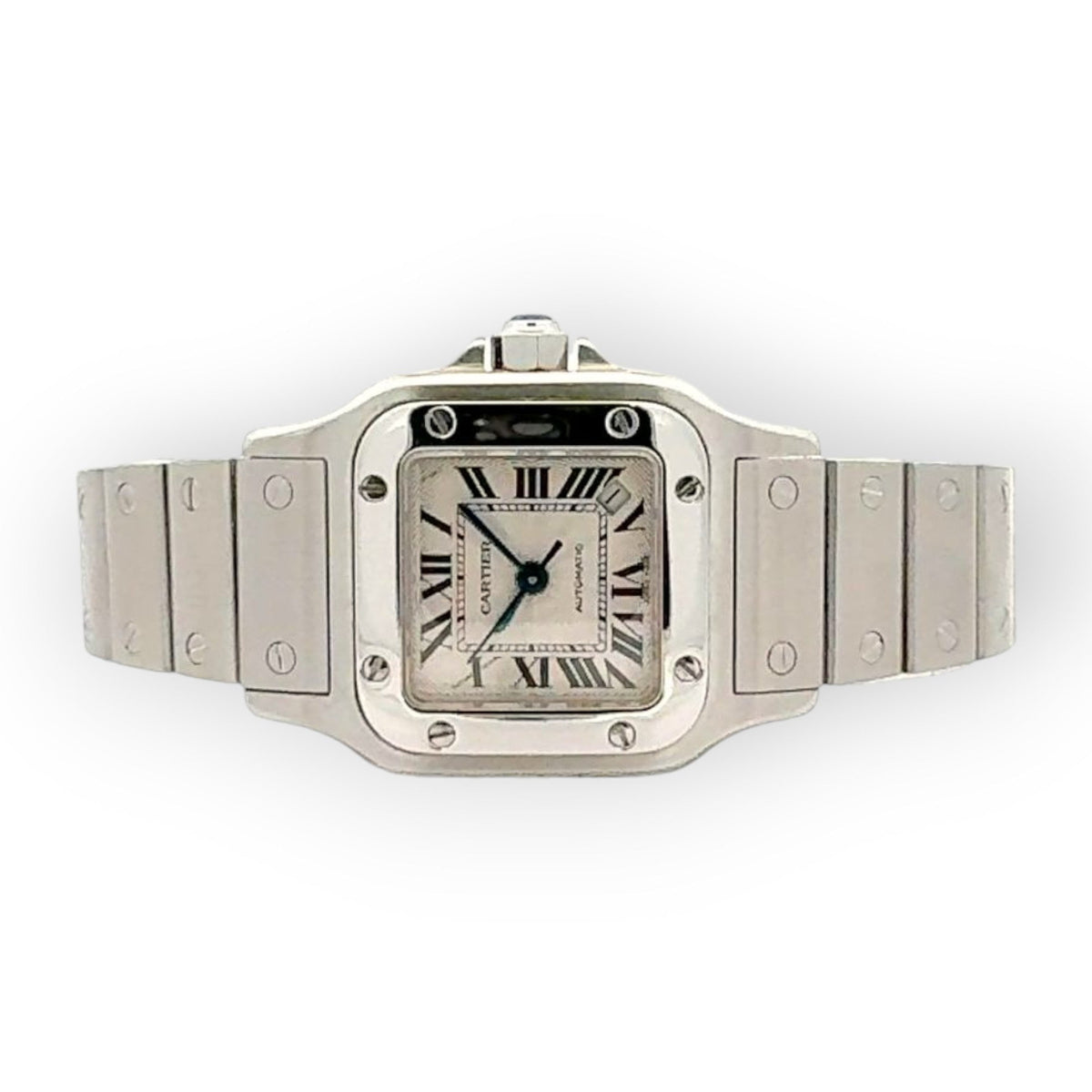 Pre-Owned Cartier Santos Galbée 2423 Women’s Stainless Steel White Dial 24mm Quartz Watch –