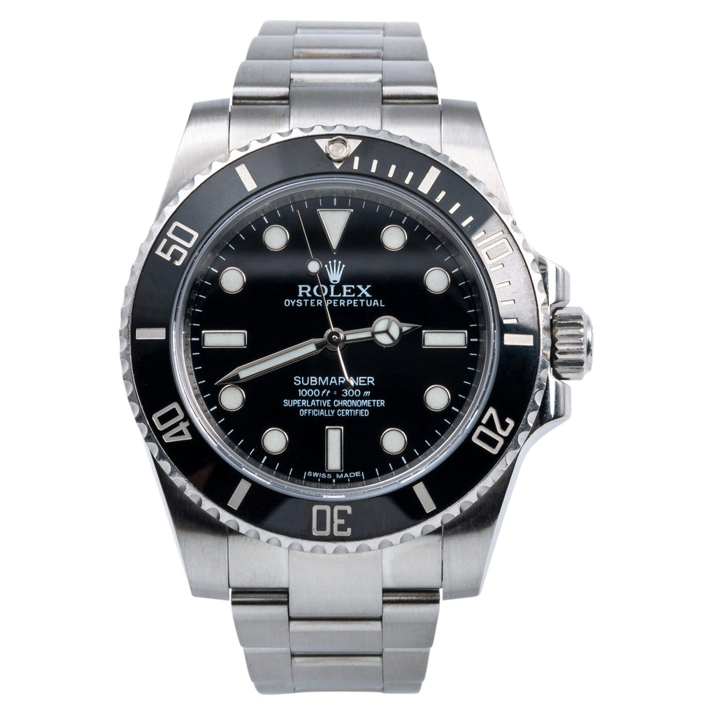 Pre-Owned Rolex Submariner 40MM 114060 Black Dial Black Ceramic Bezel Stainless Steel Oyster Bracelet