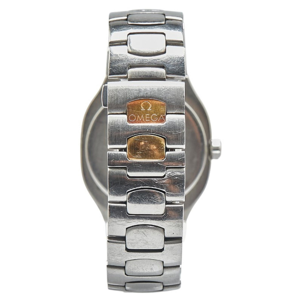 Pre-Owned OMEGA Seamaster Polaris Watch Quartz Gold Dial Stainless Steel Yellow Ladies