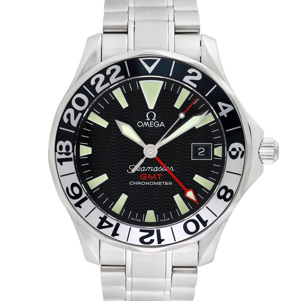 Pre-Owned Omega Men's Seamaster GMT 41mm Stainless Steel Wristwatch