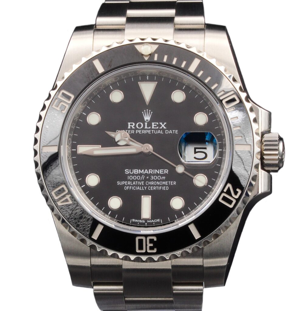 Pre-Owned Mens Rolex Stainless Steel Submariner Watch Ref. 116610 Black Ceramic