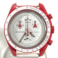 Pre-Owned OMEGA Swatch SO33R100 Omega collaboration Moon MISSION TO MARS Mars watch for women,...