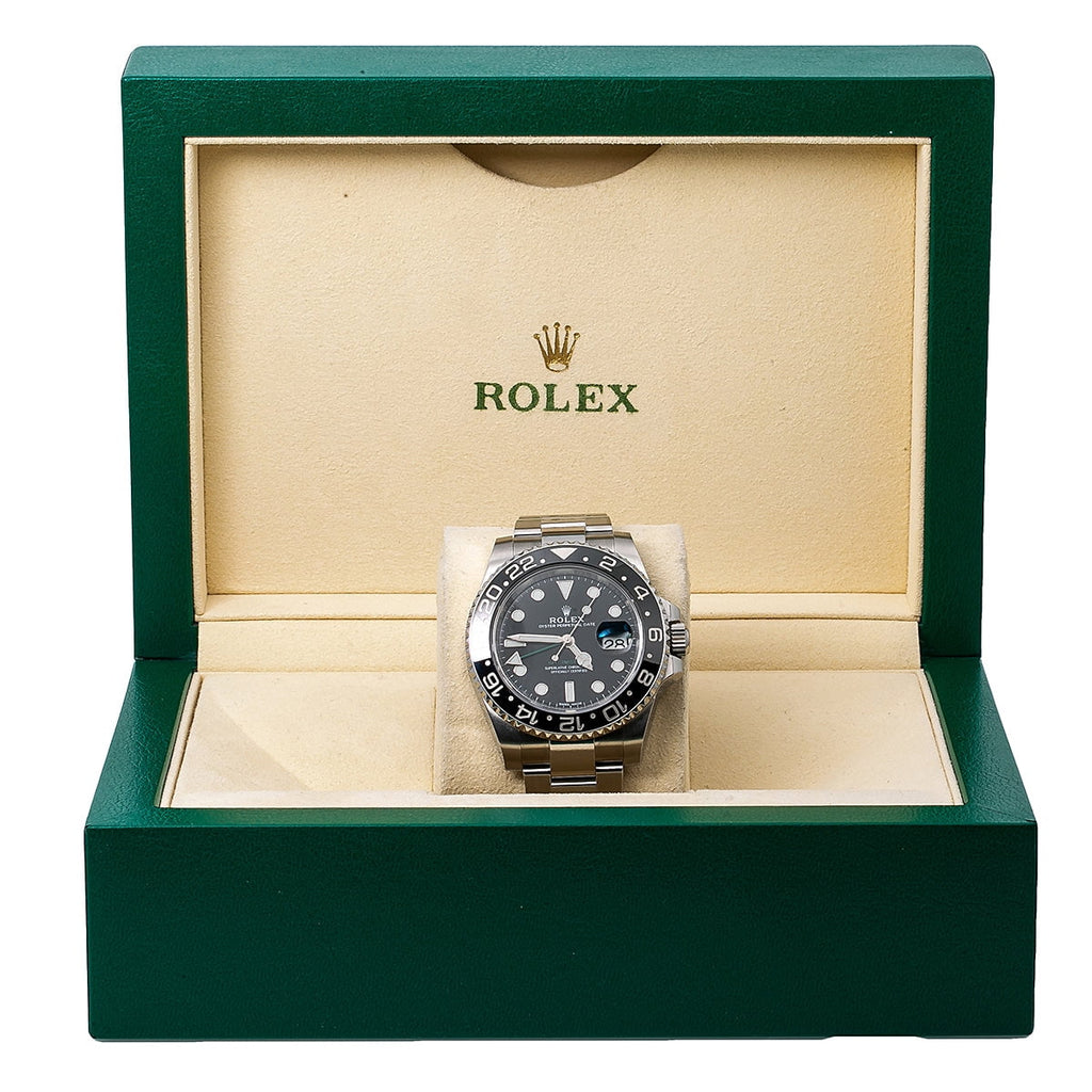 Pre-Owned Rolex Oyster Perpetual Date GMT Master II 116710LN 40MM Stainless Steel With Ceramic Bezel
