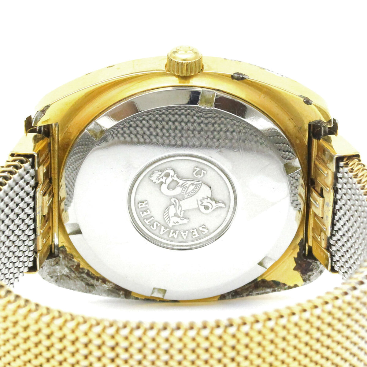 Pre-Owned OMEGA Seamaster Day Date Cal 752 Gold Plated Automatic Watch 166.064 Vintage