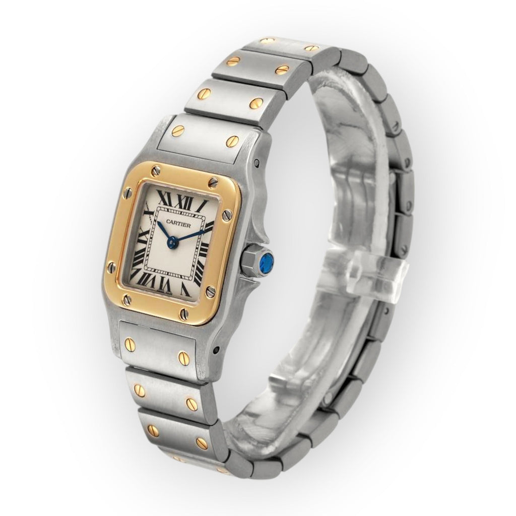 Pre-Owned Cartier Santos Galbee Small W20012C4 Steel Yellow Gold Ladies Watch