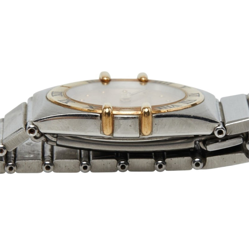 Pre-Owned Omega Constellation Quartz Watch, Gold Dial, Stainless Steel, Yellow Gold, Ladies'...