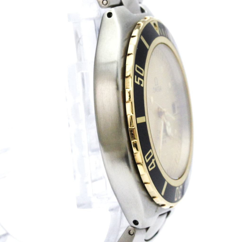 Pre-Owned OMEGA Seamaster Professional 18K Gold Steel Watch 396.1042 Polished