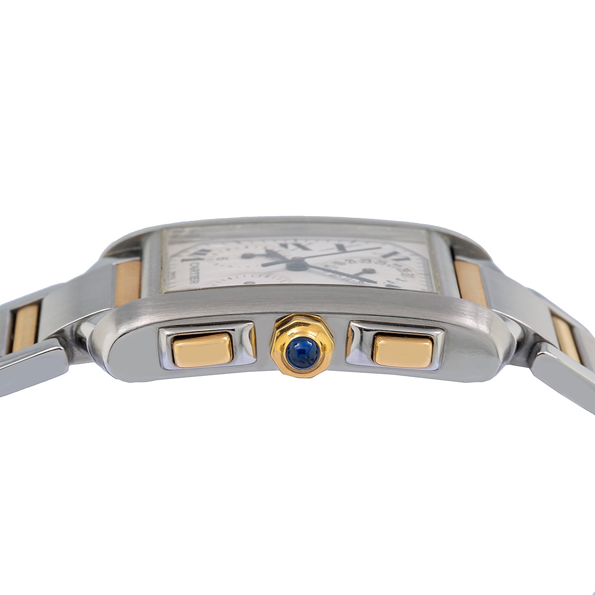 Pre-Owned Cartier Tank Française Chronograph W51004Q4 – 28mm White Dial | Stainless Steel Bracelet
