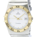 Pre-Owned OMEGA Constellation 18K Gold Steel Quartz Mens Watch 396.1070 Polished
