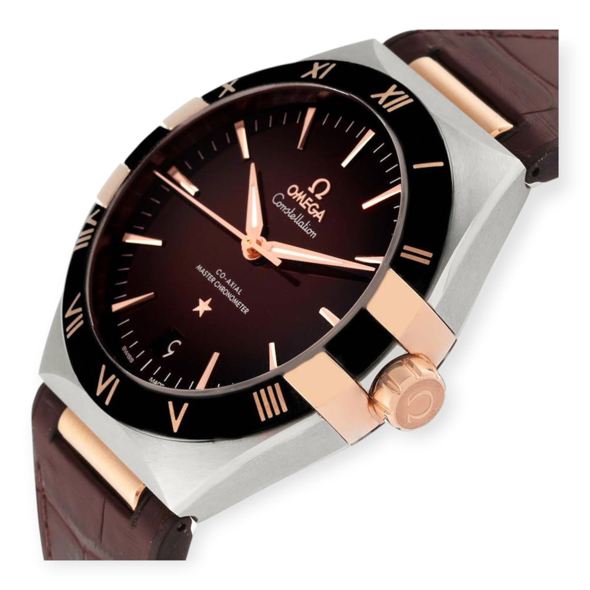 Pre-Owned Omega Constellation 41mm 131.23.41.21.11.001 Steel Rose Gold Mens Watch