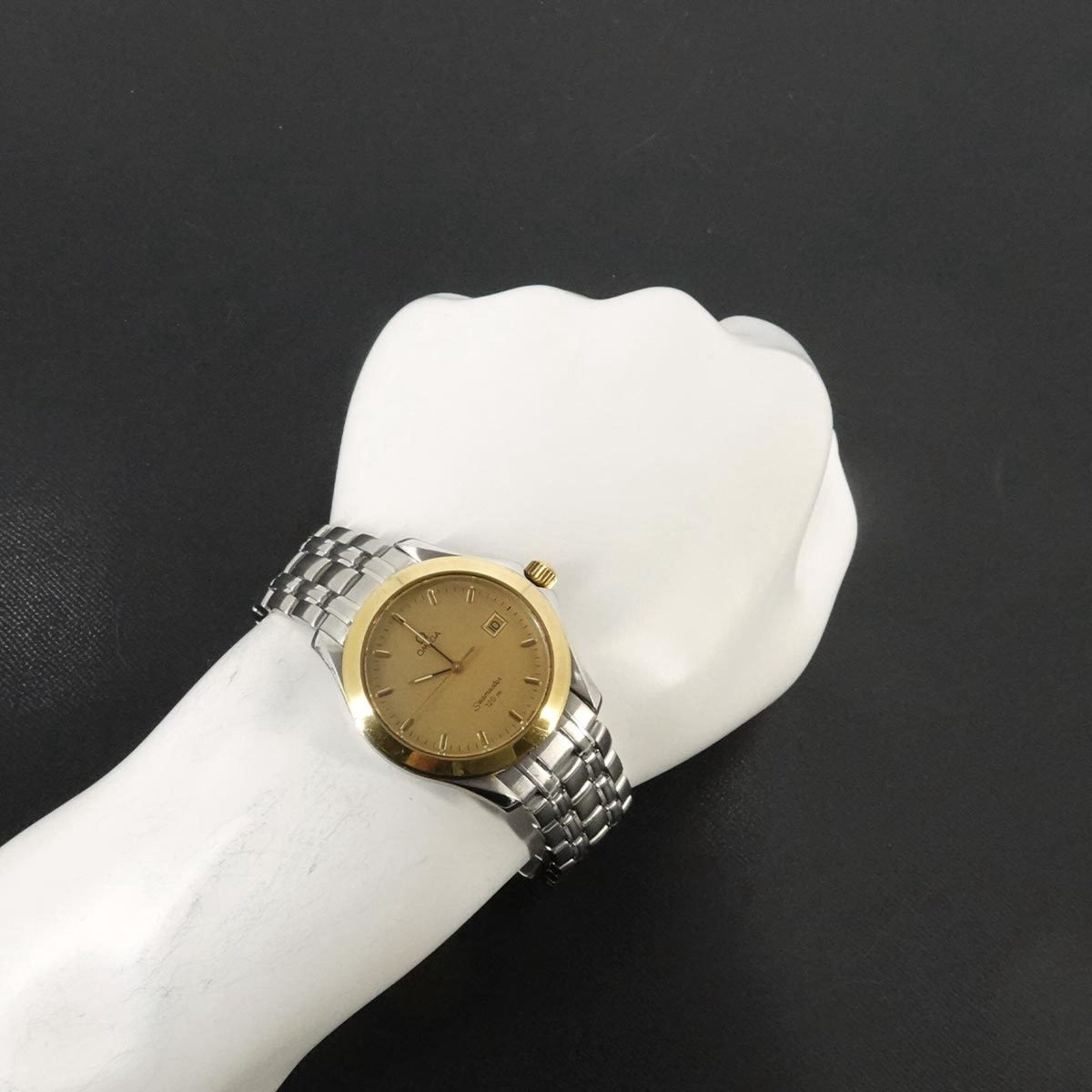 Pre-Owned Omega Seamaster 120 Two-Tone Men's Watch, Date, Gold (YG), Yellow Gold, Quartz Watch