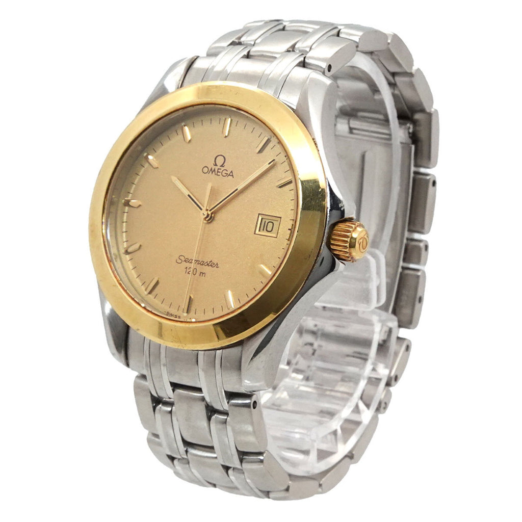 Pre-Owned Omega Seamaster 120 Two-Tone Men's Watch, Date, Gold (YG), Yellow Gold, Quartz Watch