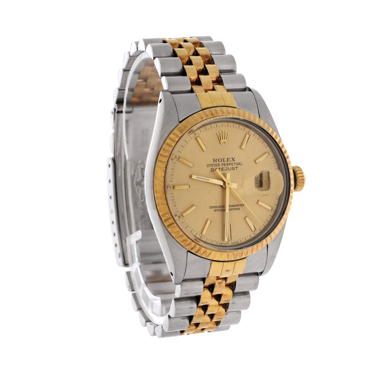 Pre-Owned Oyster Perpetual Datejust Automatic Watch Stainless Steel and Yellow Gold 36 By Rebag
