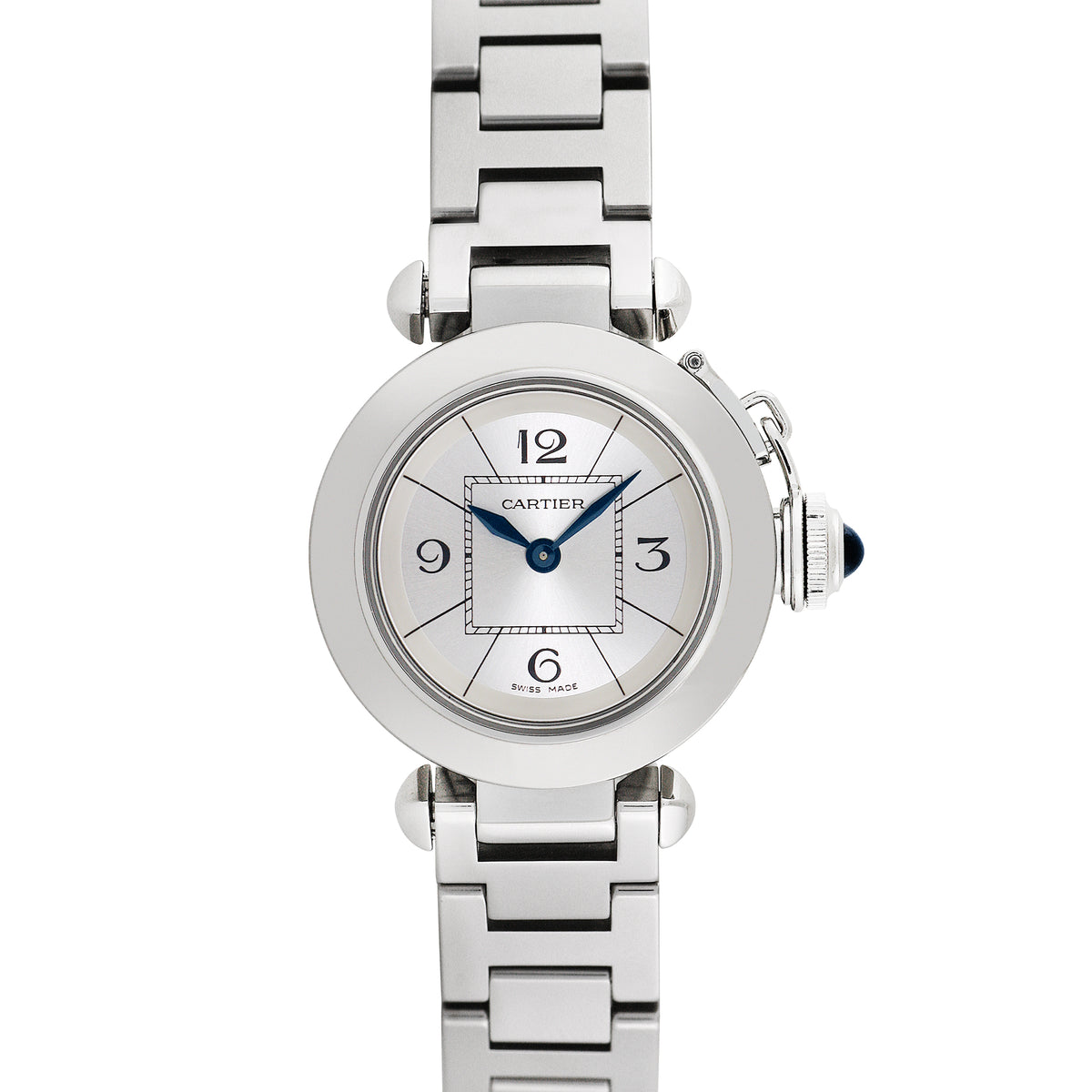 Pre-Owned Cartier Women's Miss Pasha 26mm Stainless Steel Wristwatch
