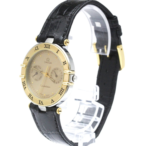 Pre-Owned OMEGA Constellation Day date 18K Gold Quartz Watch 196.1070 Polished