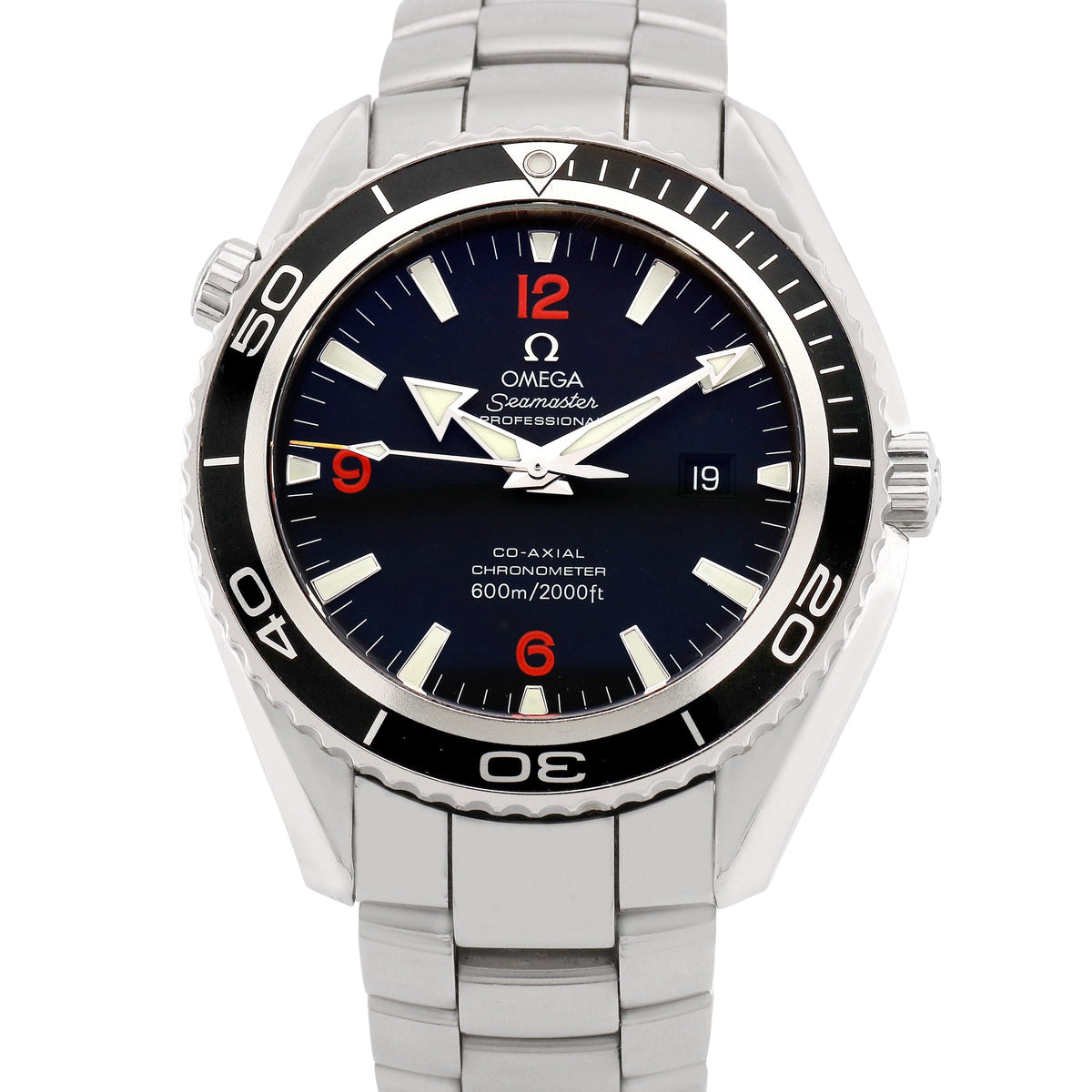 Pre-Owned Omega Men's Seamaster Planet Ocean 45.5mm Stainless Steel Wristwatch