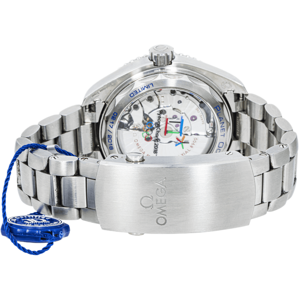 Pre-Owned Omega Seamaster Planet Ocean 600M 43.5mm Blue Dial Stainless Steel Bracelet Watch