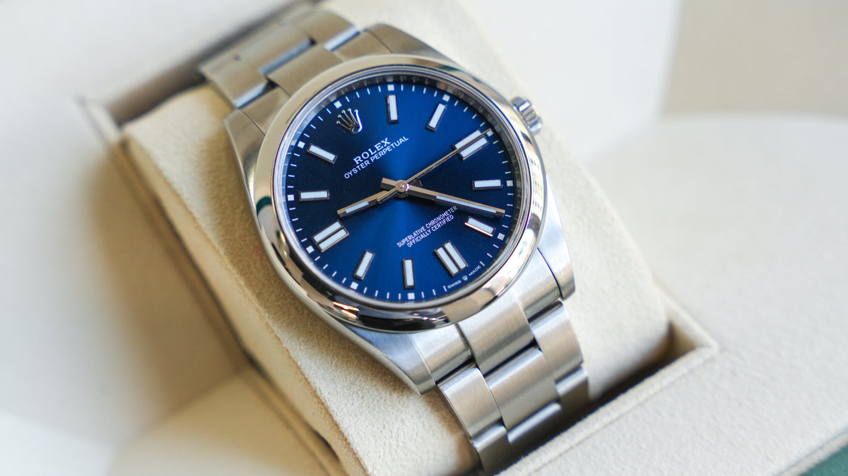 Pre-Owned Rolex Oyster Perpetual 124300 41MM Blue Dial With Stainless Steel Oyster Bracelet