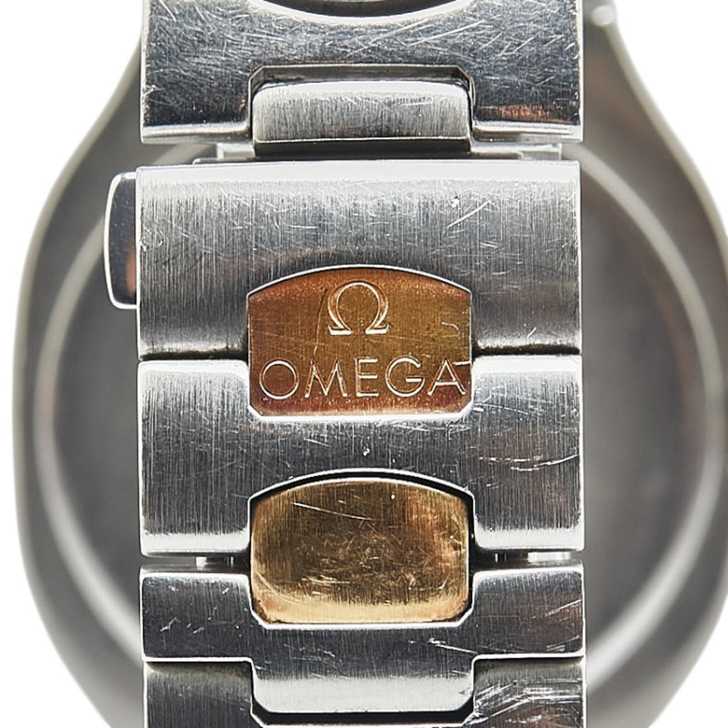 Pre-Owned OMEGA Seamaster Polaris Watch Quartz Gold Dial Stainless Steel Yellow Ladies