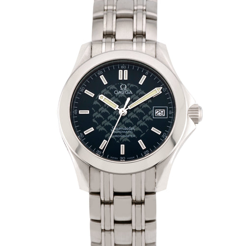 Pre-Owned Omega Men's Seamaster 120M Jacques Mayol Limited Edition 36mm Stainless Steel Wristwatch