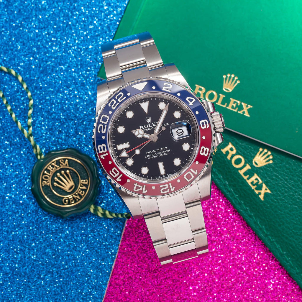 Pre-Owned Rolex GMT-Master II 40MM 126710BLRO Pepsi Black Dial Blue & Red Ceramic Bezel Stainless Steel Oyster Bracelet