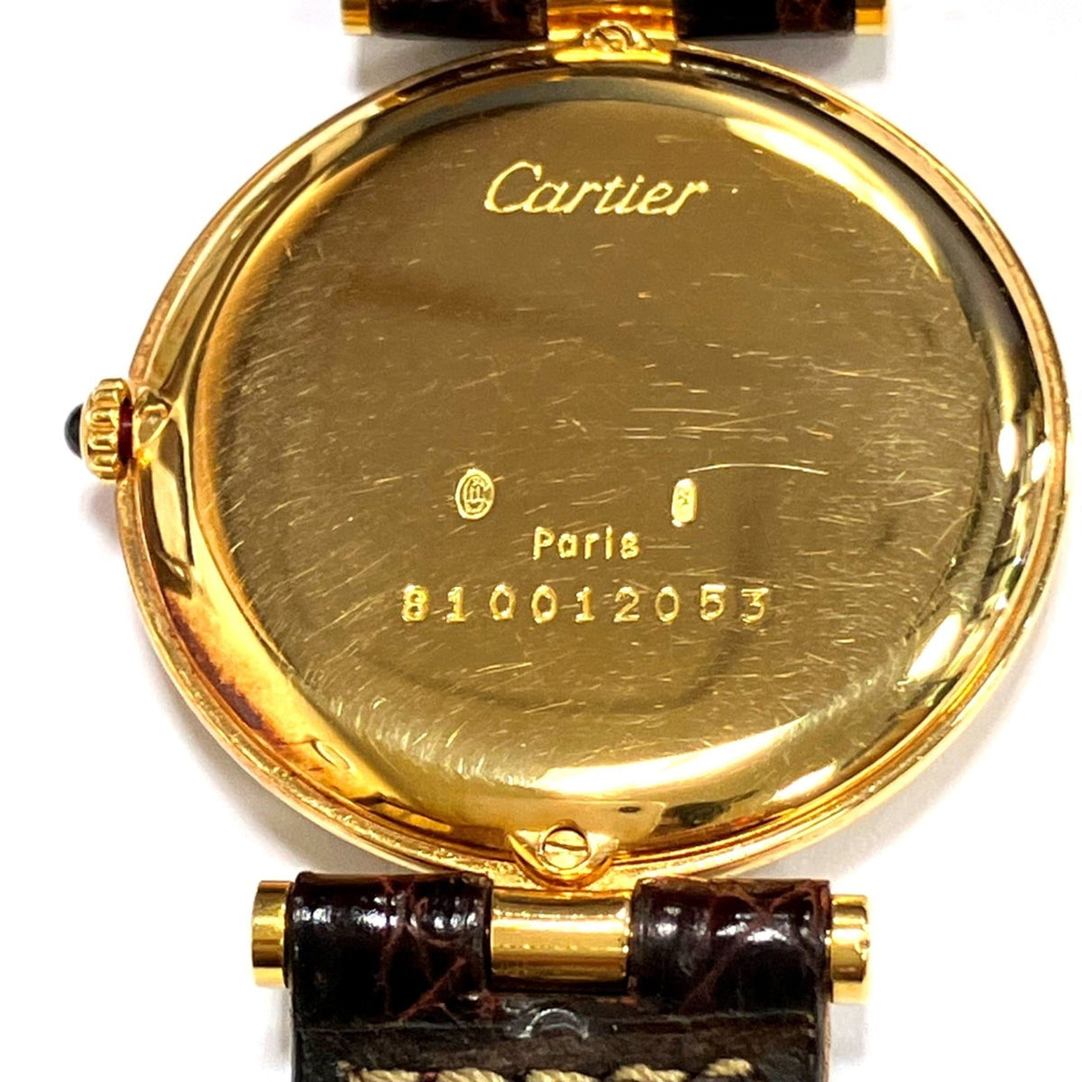 Pre-Owned Cartier Vendome Louis LM Watch, Total Weight 25g, 18K Gold Leather Strap, Quartz...