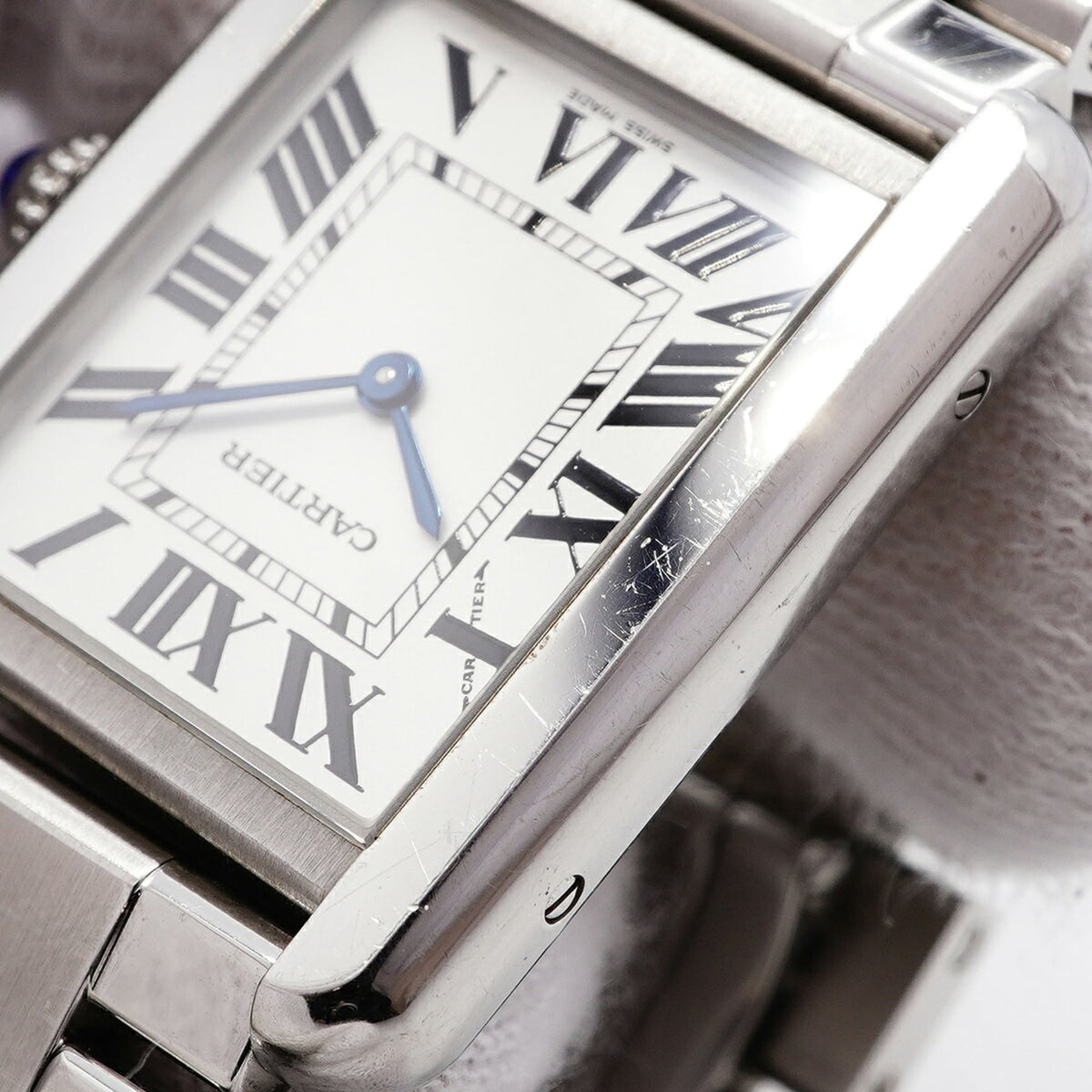 Pre-Owned Cartier Tank Solo SM W5200013 Silver Dial Women's Watch