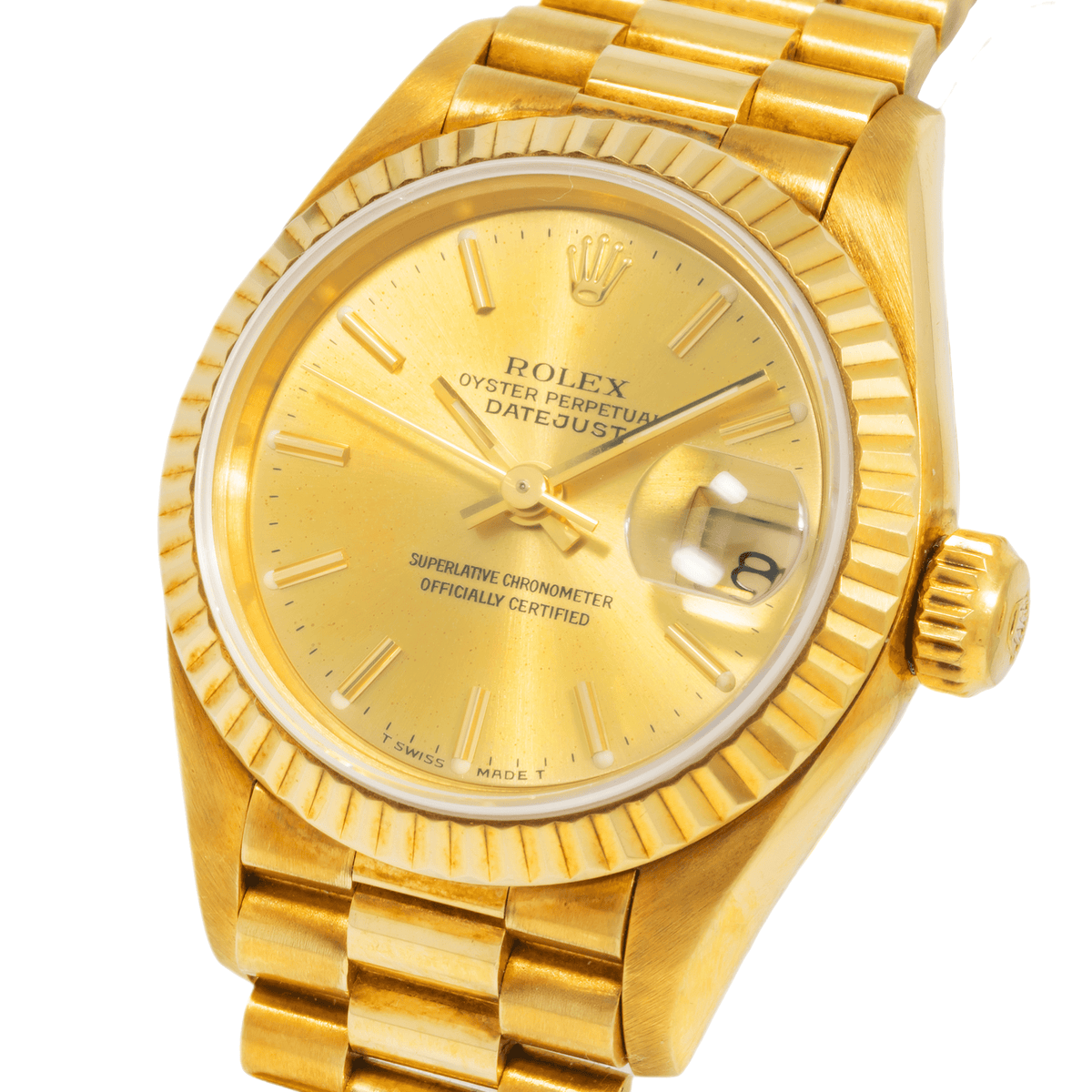 Pre-Owned Rolex Ladies 18K Yellow Gold Datejust 69178 with President Bracelet