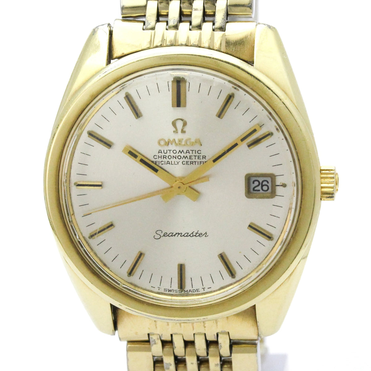 Pre-Owned OMEGA Seamaster Cal 564 Gold Plated Automatic Mens Watch 168.022 Vintage