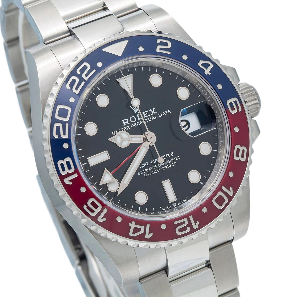 Pre-Owned Rolex GMT-Master II 40MM 126710BLRO Pepsi Black Dial Blue & Red Ceramic Bezel Stainless Steel Oyster Bracelet
