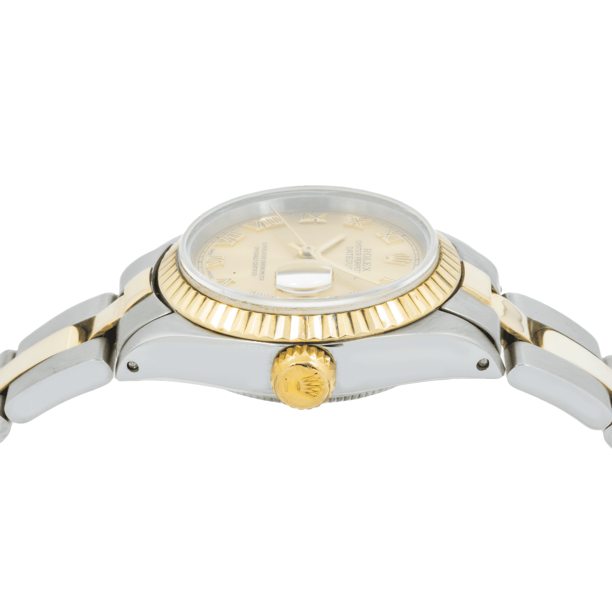 Pre-Owned Rolex Lady-Datejust 6917 26mm Champagne Arabic Dial Two-Tone Oyster Bracelet Watch